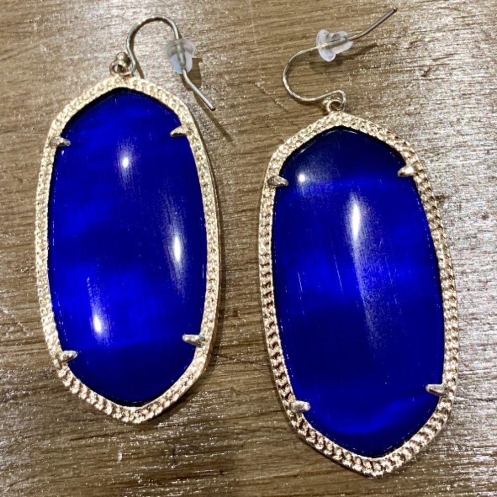 Kendra Scott Danielle Earrings, Cobalt Blue